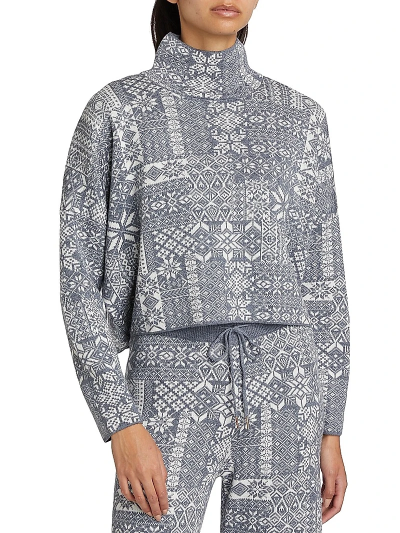 Patchwork Jacquard Knit Top