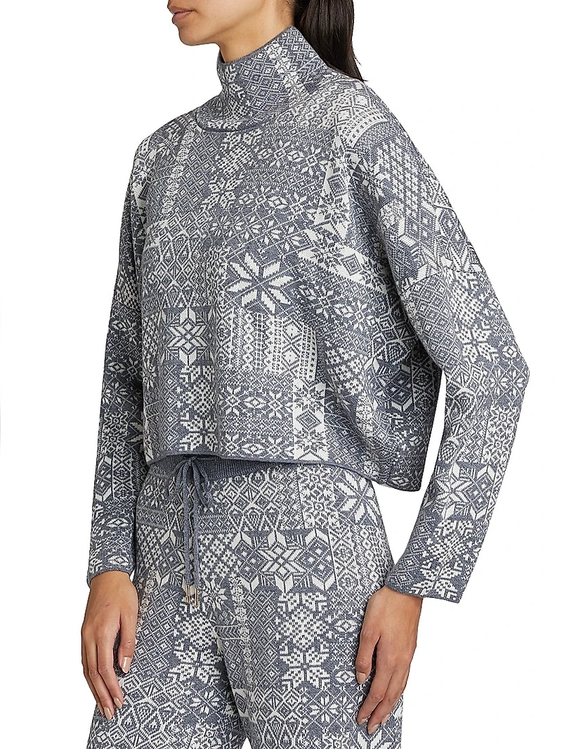 Patchwork Jacquard Knit Top