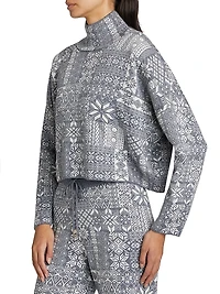 Patchwork Jacquard Knit Top
