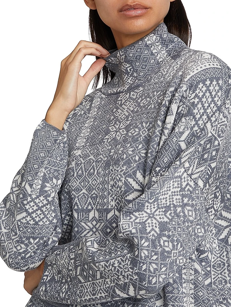 Patchwork Jacquard Knit Top