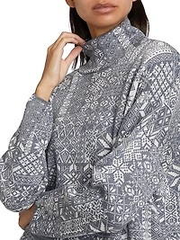 Patchwork Jacquard Knit Top