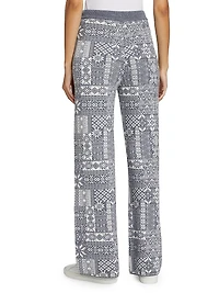 Patchwork Jacquard Knit Pants