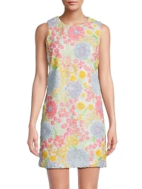 Airbella Floral Sequined Shift Dress