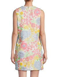 Airbella Floral Sequined Shift Dress