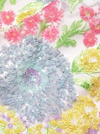 Airbella Floral Sequined Shift Dress