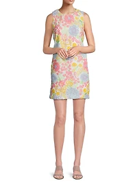 Airbella Floral Sequined Shift Dress