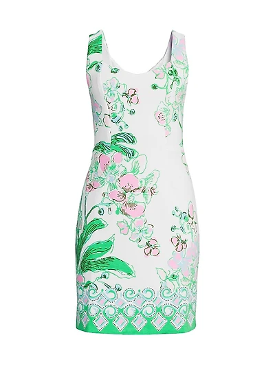 Del Rey Orchids on the Avenue Shift Dress