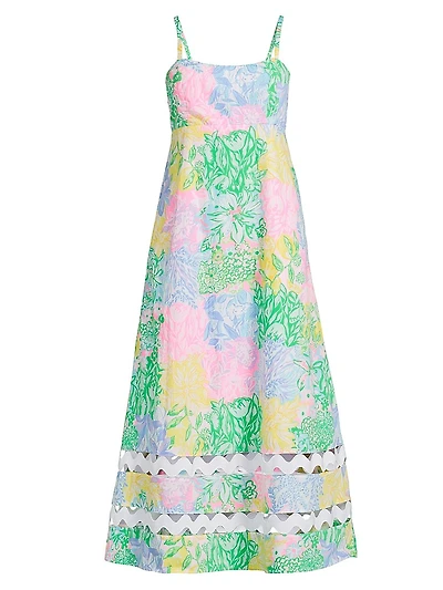 Haliey Floral Cotton Midi-Dress