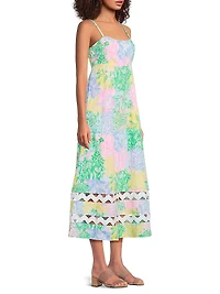 Haliey Floral Cotton Midi-Dress
