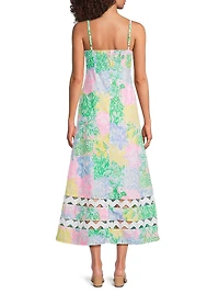 Haliey Floral Cotton Midi-Dress