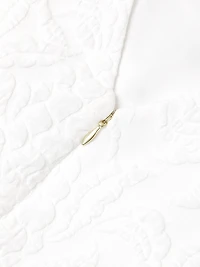 Carmine Pucker Jacquard Minidress