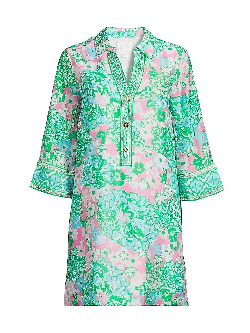 Daphnie Plumes Bloom Tunic Dress