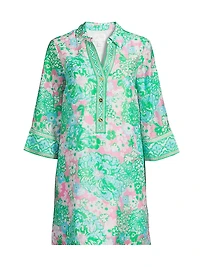 Daphnie Plumes Bloom Tunic Dress