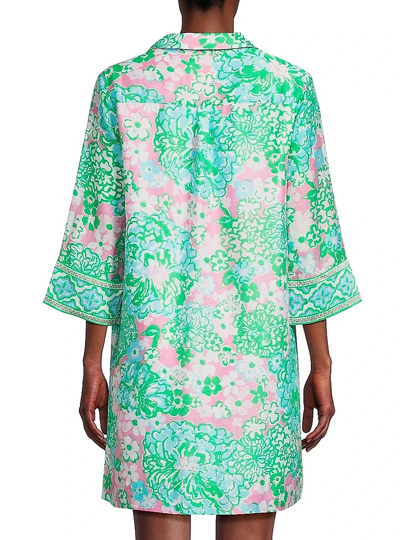 Daphnie Plumes Bloom Tunic Dress