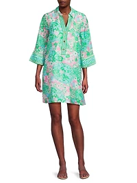 Daphnie Plumes Bloom Tunic Dress