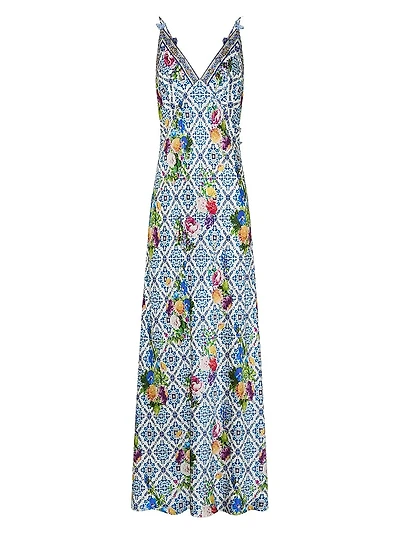 Floral Linen Maxi Slipdress