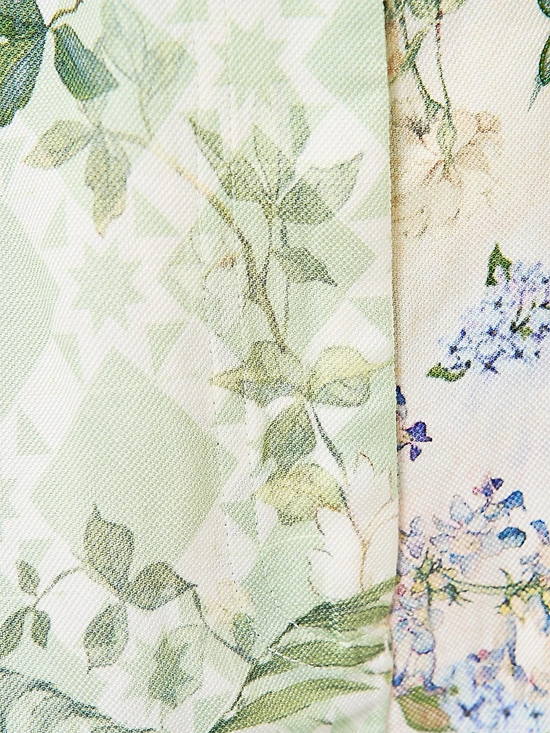 Printed Linen Short-Sleeve Shirt