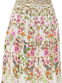 Rose Garden Silk Maxi Skirt