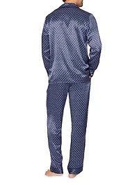 Geometric Mulberry Silk Pajamas