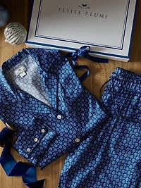 Geometric Mulberry Silk Pajamas