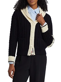 Baby Cable-Knit Wool Cardigan