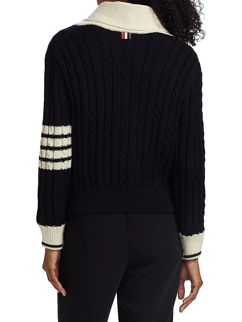 Baby Cable-Knit Wool Cardigan