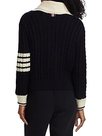 Baby Cable-Knit Wool Cardigan