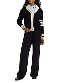 Baby Cable-Knit Wool Cardigan