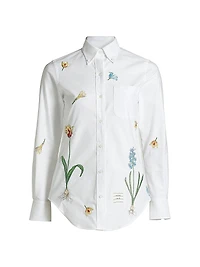 Embroidered Floral Cotton Shirt