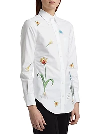 Embroidered Floral Cotton Shirt