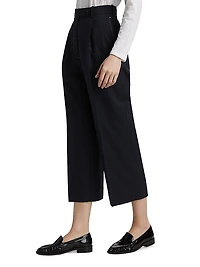 High-Rise Double Pleat Trousers