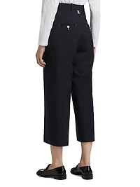 High-Rise Double Pleat Trousers
