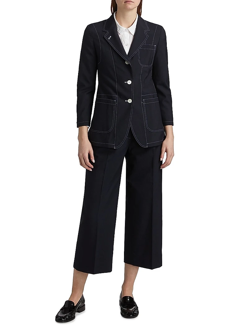 High-Rise Double Pleat Trousers