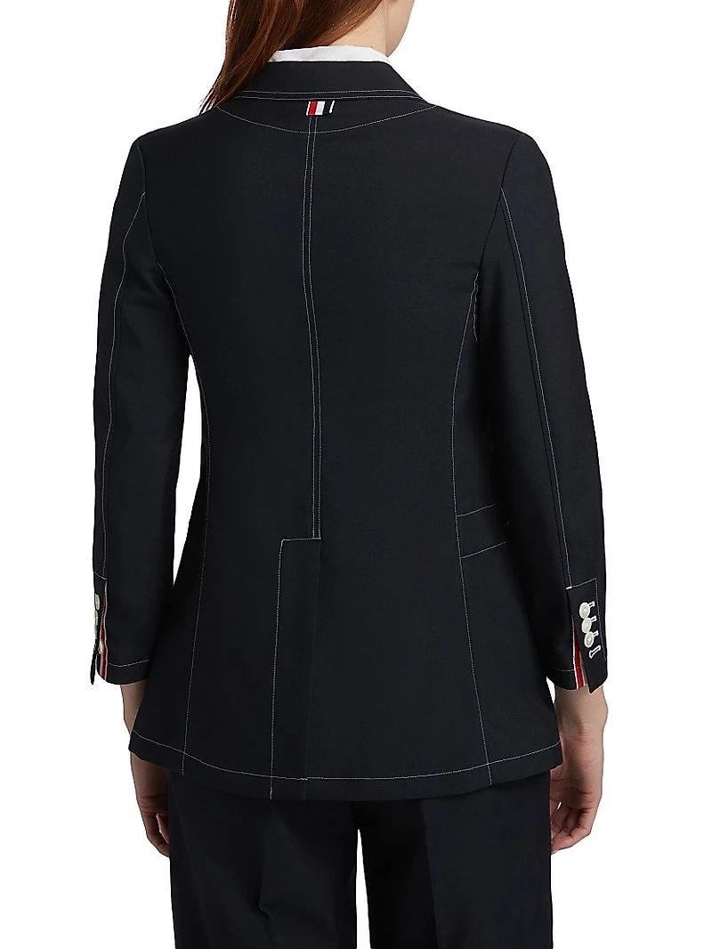 Elongated Patch Pocket Jacket