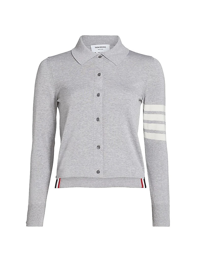 Jersey Cotton Four-Stripe Shirt