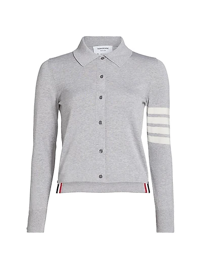 Jersey Cotton Four-Stripe Shirt