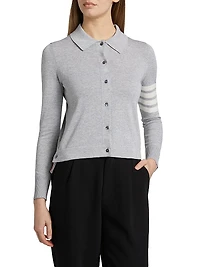 Jersey Cotton Four-Stripe Shirt