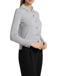 Jersey Cotton Four-Stripe Shirt