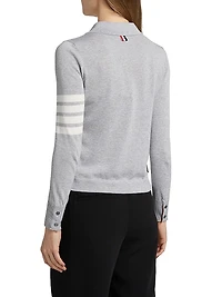 Jersey Cotton Four-Stripe Shirt