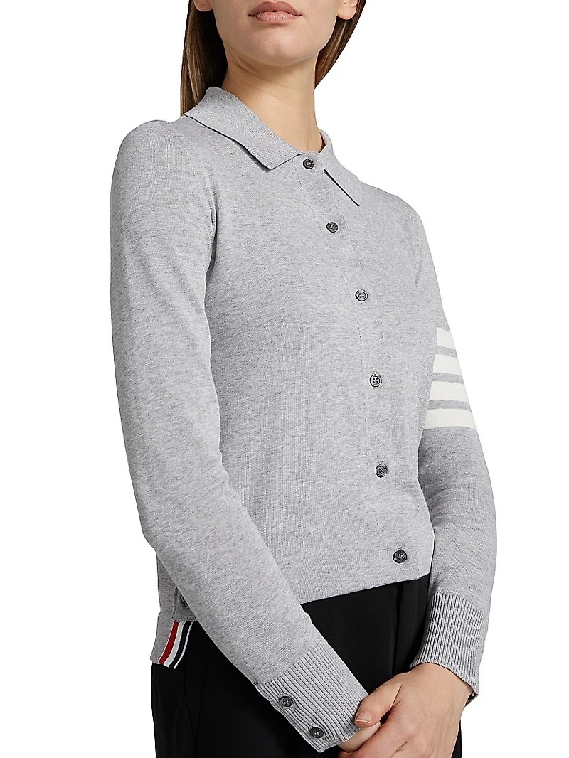 Jersey Cotton Four-Stripe Shirt