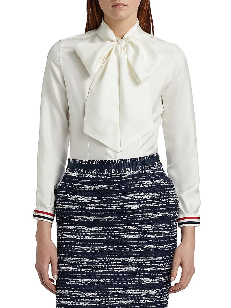 Bow Silk Twill Top