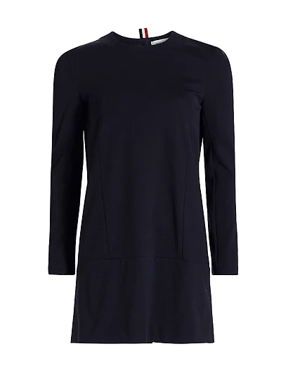 Wool-Blend Shift Minidress