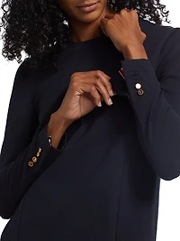 Wool-Blend Shift Minidress