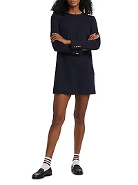 Wool-Blend Shift Minidress