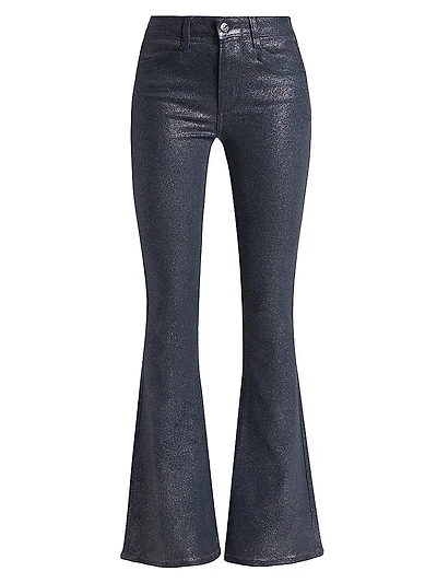 Lou Lou Shimmer High-Rise Stretch Flare Pants
