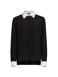 Benton Silk Button-Front Shirt