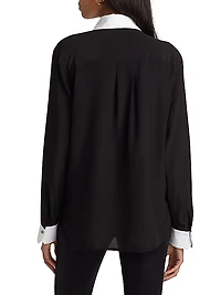 Benton Silk Button-Front Shirt