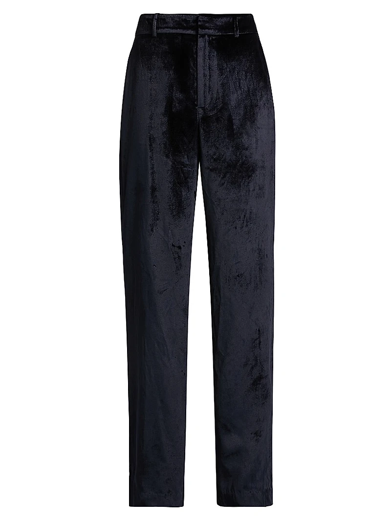 Chateau Wide-Leg Velvet Pants