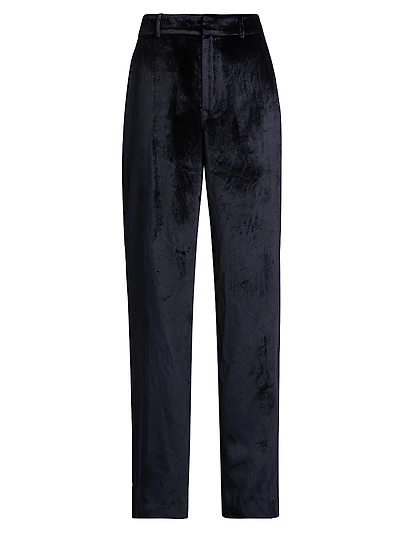 Chateau Wide-Leg Velvet Pants