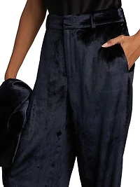 Chateau Wide-Leg Velvet Pants